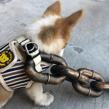 Funny Fake Chain Dog Leash
